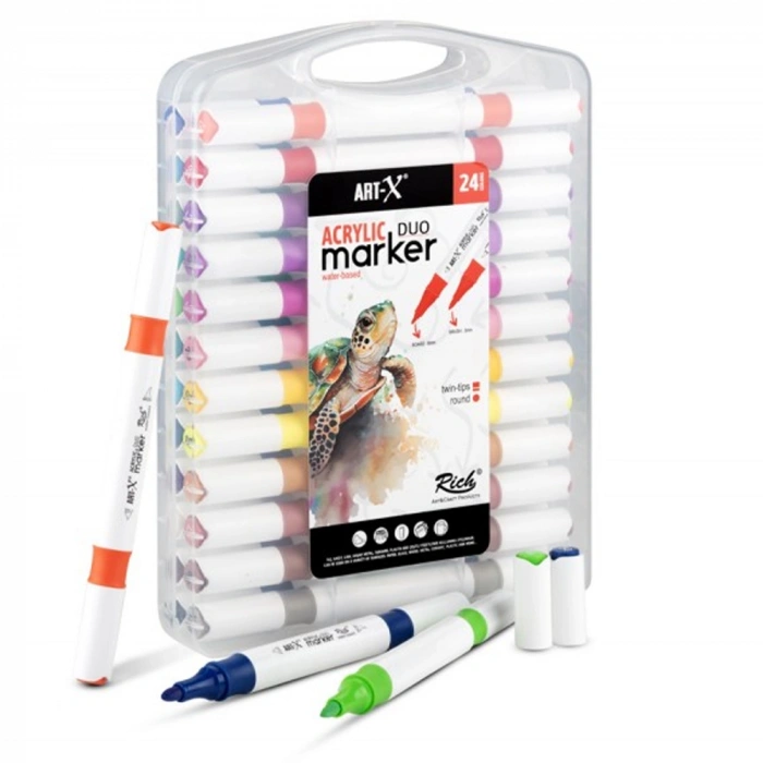 Art-x Acrylic Marker Duo 24 Lü Set 18054