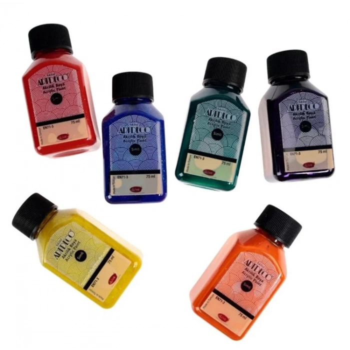 Artdeco Akrilik Boya 6x75 ML Set Simli Renkler Y-070I-AS6