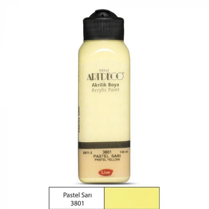 Artdeco Akrilik Boya Pastel 140 Ml Pastel Sarı 3801