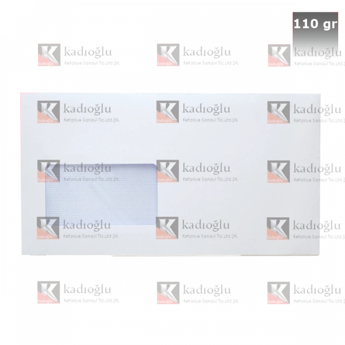 Asil Doğan Diplomat Zarf Extra Silikonlu Pencereli 10.5x24 110 GR Beyaz