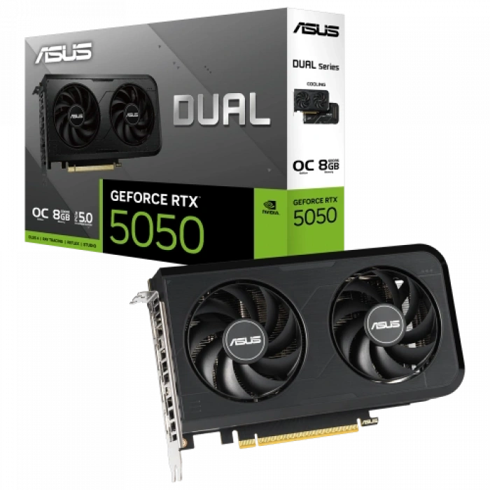 Asus Dual-rtx5050-o8g, 8gb, 128bit, Gddr6, 1xhdmı, 3xdp Gamıng Ekran Kartı