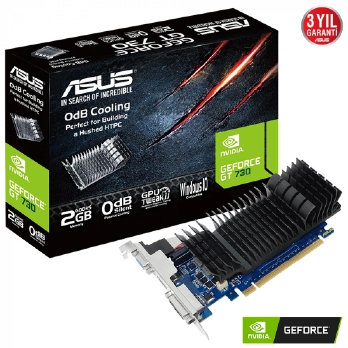Asus Gt710-sl-2gd5-brk-evo 2gb Ddr5 64bit  1xd-sub 1xhdmı 1xdvı
