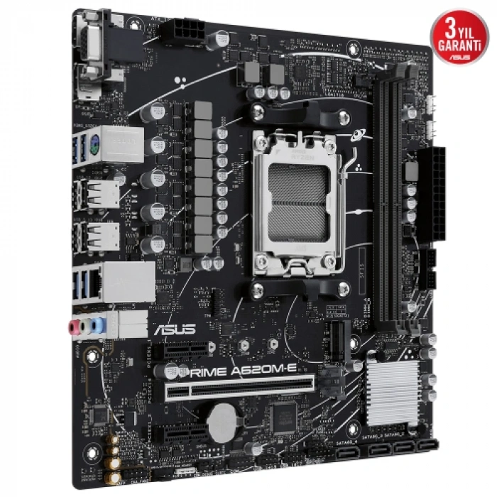 Asus Prıme A620m-e-csm, 2xddr5, 1x M.2, D-sub, Dp, Hdmı, Am5 Soket Anakart