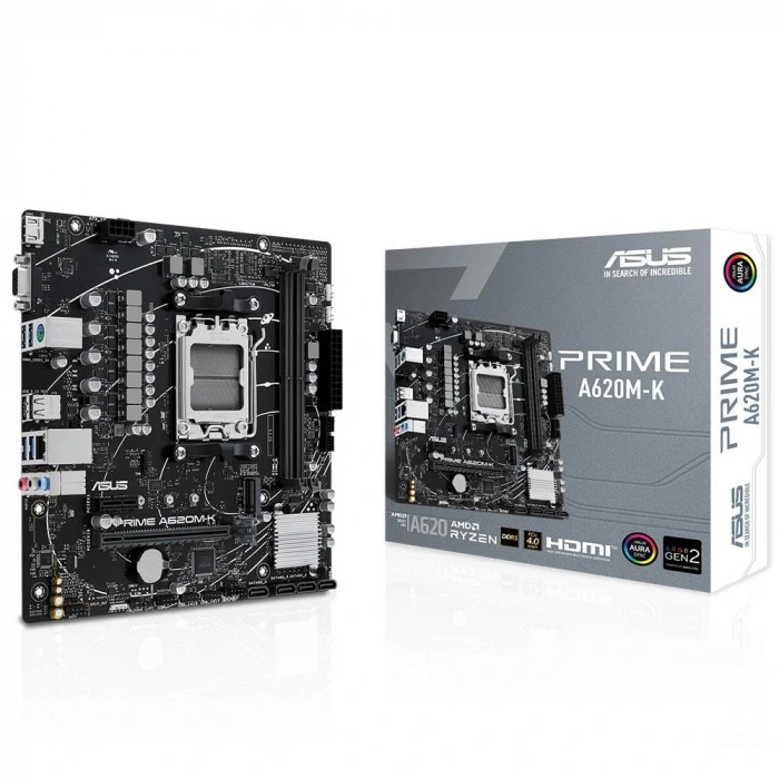 Asus Prime A620m-k 6400mhz (oc) Ddr5 Soket Am5 M.2 Hdmı Vga Matx Anakart