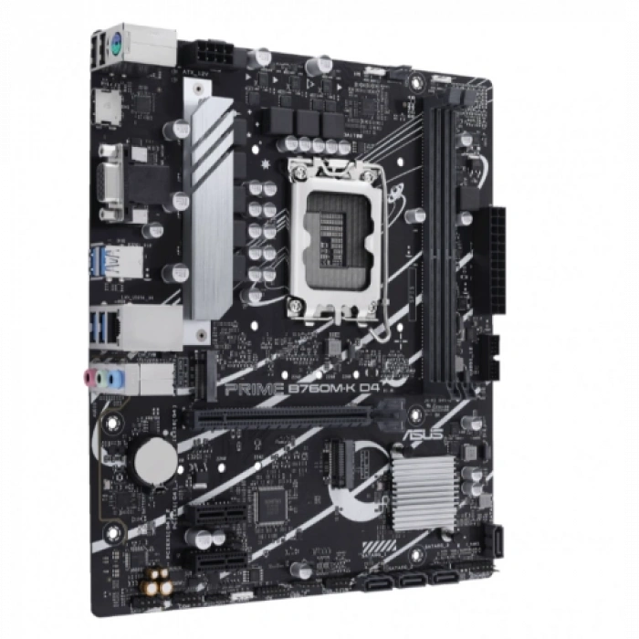 ASUS PRIME B760M-K D4, 2xDDR4, 2x M.2, D-SUB, HDMI, 12-13.14.Nesil, LGA1700 Soket, Anakart