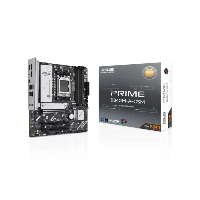 Asus Prime B840m-a-csm Amd B840 Am5 Ddr5 7600 2xdp Hdmı 3x M2 Usb3.2 Rgb Matx Anakart