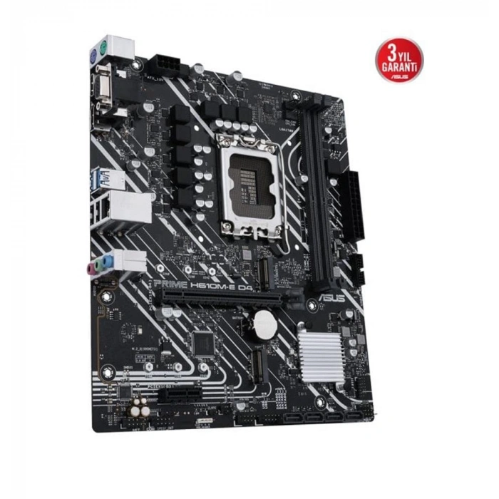 Asus Prime H610m-e D4-csm 3200mhz Ddr4 Soket 1700 M.2 Hdmı Dp Matx Anakart