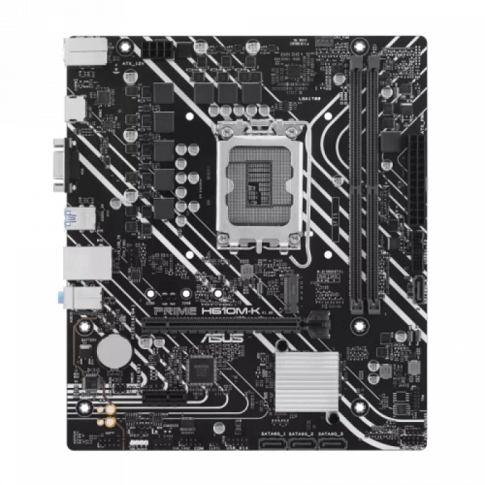 ASUS PRIME H610M-K, 2xDDR5, M.2, D-SUB, HDMI, 12-13.14.Nesil, LGA1700 Soket, Anakart