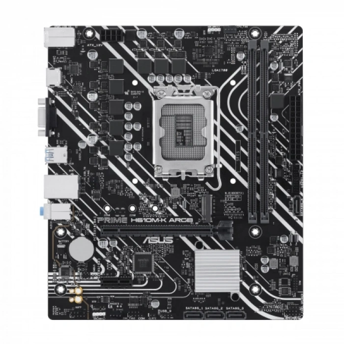 Asus Prıme H610m-k Argb, 2xddr5, M.2,d-sub, Hdmı,12-13.14.nesil, Lga1700 Soket, Anakart