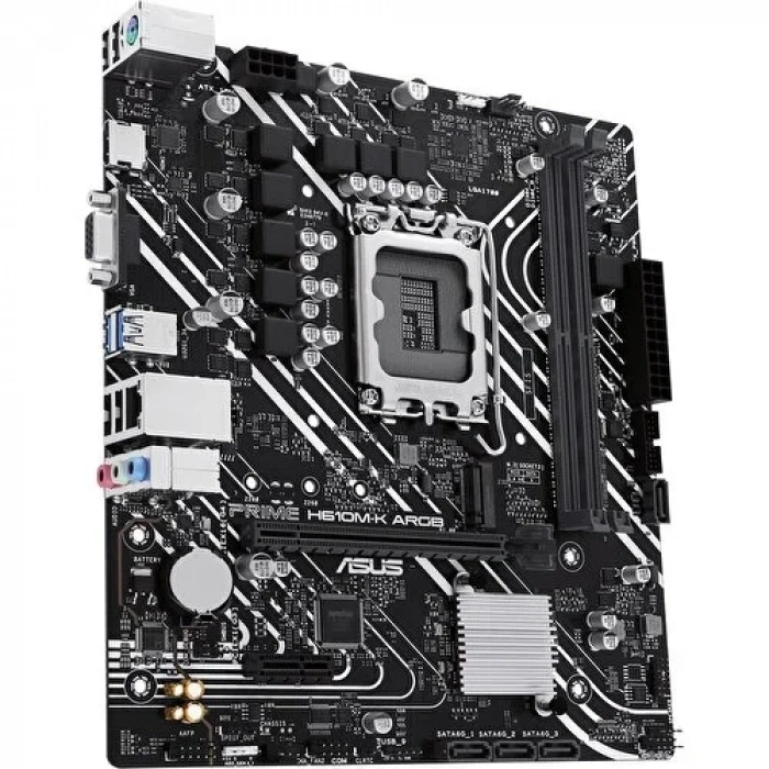 Asus Prıme H610m-k Argb, 2xddr5, M.2,d-sub, Hdmı,12-13.14.nesil, Lga1700 Soket, Anakart