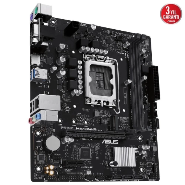 ASUS PRIME H610M-R-SI, 2xDDR5, M.2, D-SUB, DP, HDMI, 12-13.14.Nesil, LGA1700 Soket, Anakart