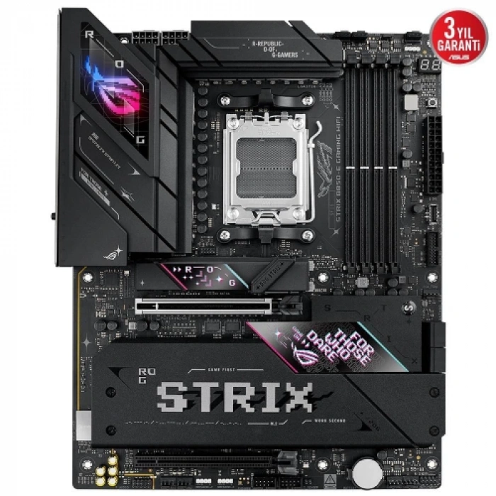 Asus Rog Strıx B850-e Gamıng Wıfı, 4xddr5, 5x M2, Hdmı, Dp, 2xtype-c, Wi-fi 7, Bluetooth V5.4, Am5 Soket Gamıng Anakart