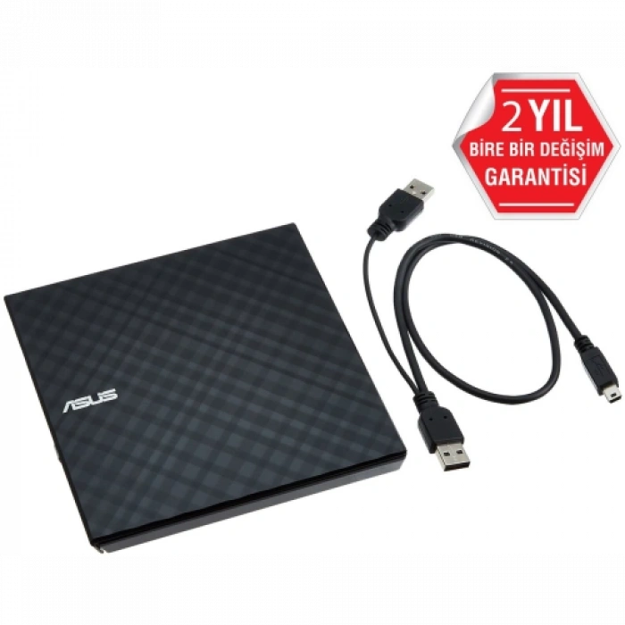 Asus Sdrw-08d2s-u Lite, Usb 2.0, External, Siyah, Slim, Optik Okuyucu/yazıcı