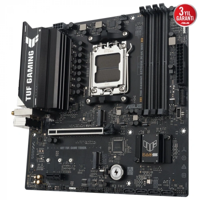 ASUS TUF GAMING A620AM-PLUS WIFI, 4xDDR5, 2x M.2, HDMI, 2xDP, Wi-Fi 6, Bluetooth v5.3, AM5 Soket GAMING Anakart