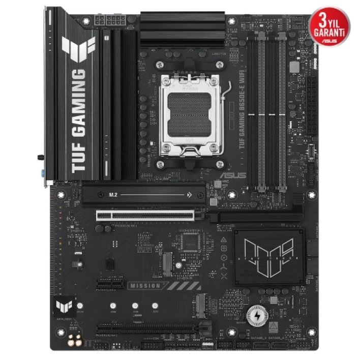 ASUS TUF GAMING B650E-E WIFI, 4xDDR5, 3xM.2, DP, HDMI, Type-C, Wi-Fi 6E, Bluetooth v5.3, AM5 Soket Gaming Anakart