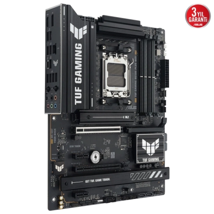 ASUS TUF GAMING B650E-PLUS WIFI, 4xDDR5, 3xM.2, DP, HDMI, Type-C, Wi-Fi 6E, Bluetooth v5.3, AM5 Soket Gaming Anakart