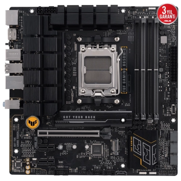 ASUS TUF GAMING B650M-E, 4xDDR5, 2x M.2, HDMI, 2xDP, Type-C, AM5 Soket GAMING Anakart
