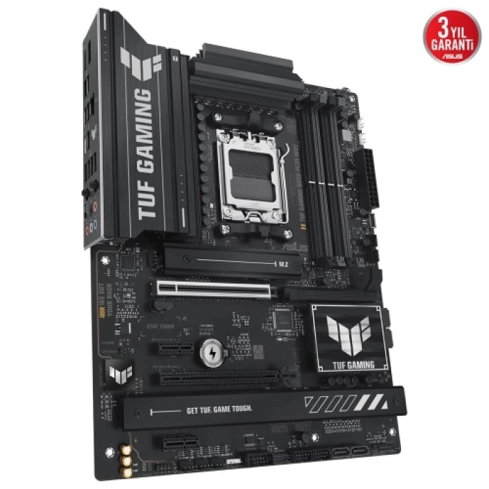 ASUS TUF GAMING B850-PLUS WIFI, 4xDDR5, 3x M.2, HDMI, DP, Type-C, Wi-Fi 7, Bluetooth v5.4, AM5 Soket GAMING Anakart