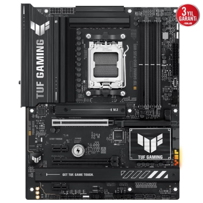 ASUS TUF GAMING B850-PLUS WIFI, 4xDDR5, 3x M.2, HDMI, DP, Type-C, Wi-Fi 7, Bluetooth v5.4, AM5 Soket GAMING Anakart