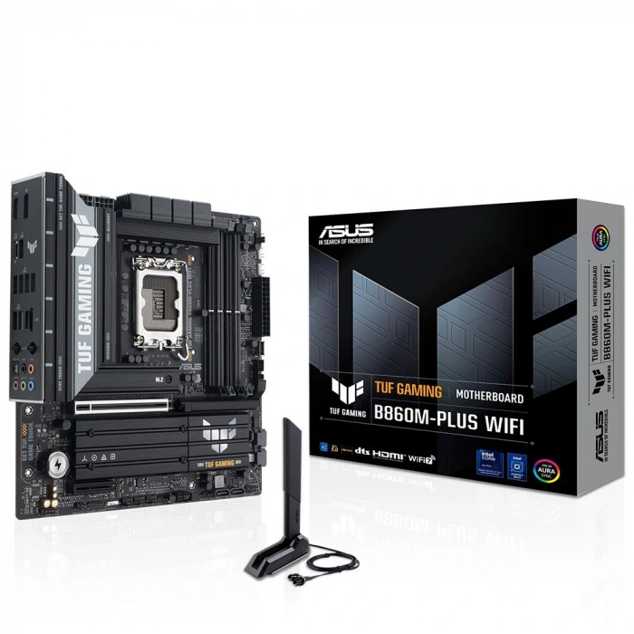 Asus Tuf Gaming B860m-plus Wıfı 8800mhz Oc Ddr5 Soket 1851 M.2 Usb4 Hdmı Dp Matx Anakart