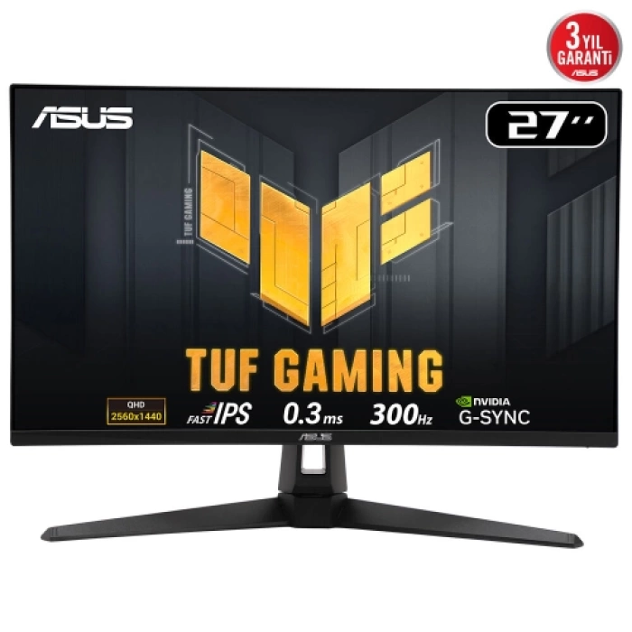 ASUS TUF GAMING VG27AQM5A 27" 0.3ms, 300Hz, QHD, DP, 2xHDMI, USB, Hoparlör, Fast IPS LED, ELMB Sync Premium, GAMING Monitör