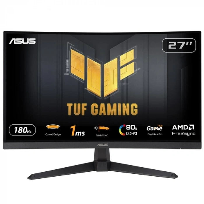 ASUS TUF GAMING VG27VQ3B 27" 1ms, 180Hz, Full HD, Curved, DP, 2xHDMI, Hoparlör, Fast VA Panel, Düşük Mavi Işık, FreeSync Premium, GAMING Monitör