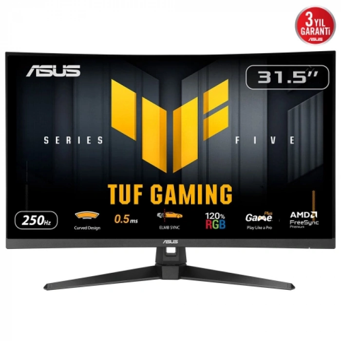 Asus Tuf Gamıng Vg32vQm5b 31,5" 0,5ms, 250hz, Fullhd Curved, Dp, 2xhdmı, Va Panel, 1500r, Display Widget Center, Gamıng Monitör