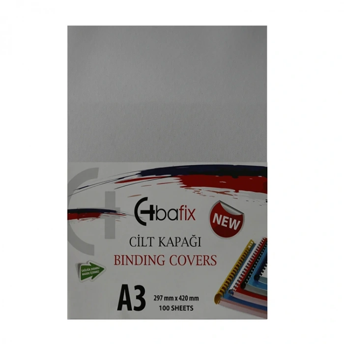 Bafix Cilt Kapağı Plastik Opak A3 160 Mıc Beyaz