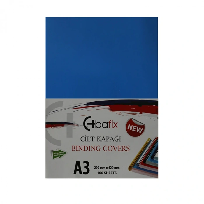 Bafix Cilt Kapağı Plastik Opak A3 160 Mıc Mavi