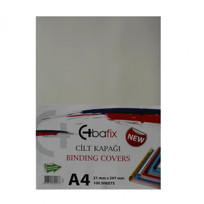 Bafix Cilt Kapağı Plastik Opak A4 160 Mıc Beyaz