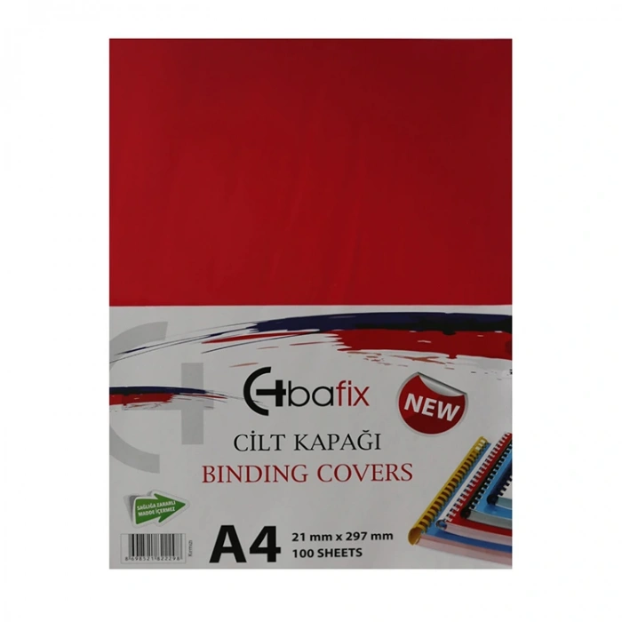 Bafix Cilt Kapağı Plastik Opak A4 160 Mıc Kırmızı