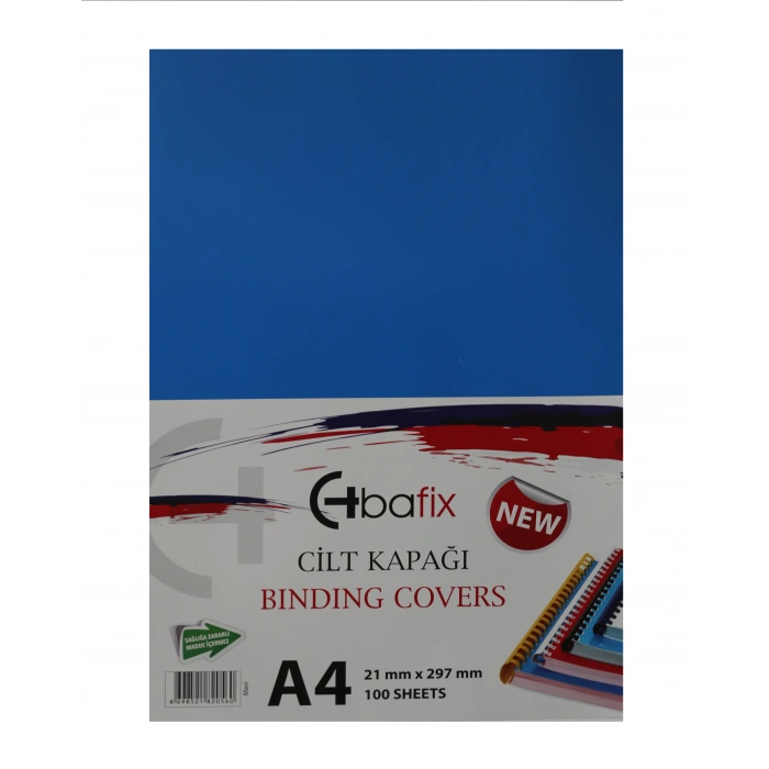 Bafix Cilt Kapağı Plastik Opak A4 160 Mıc Mavi