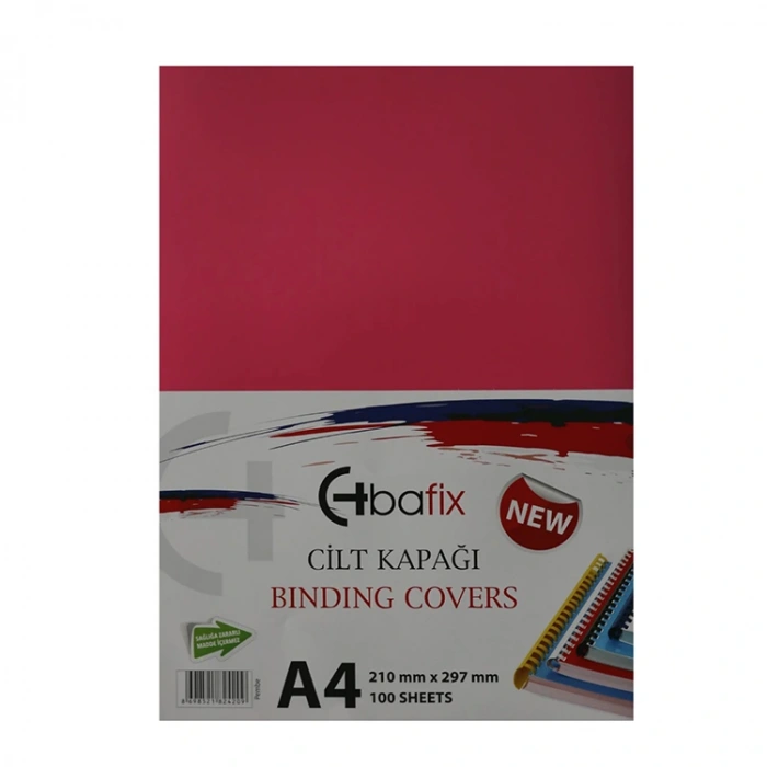 Bafix Cilt Kapağı Plastik Opak A4 160 Mıc Pembe