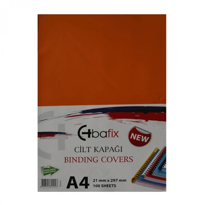 Bafix Cilt Kapağı Plastik Opak A4 160 Mıc Turuncu