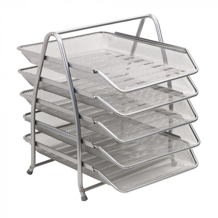 Bafix Evrak Rafı Metal Perforeli 5 Li Gri Bfx-mer9207g