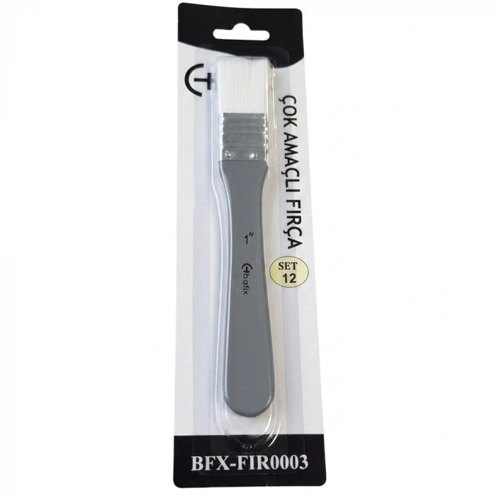 Bafix Fırça Tekli Set-12 Sap Gri Genel Kul Bfx-fır0003