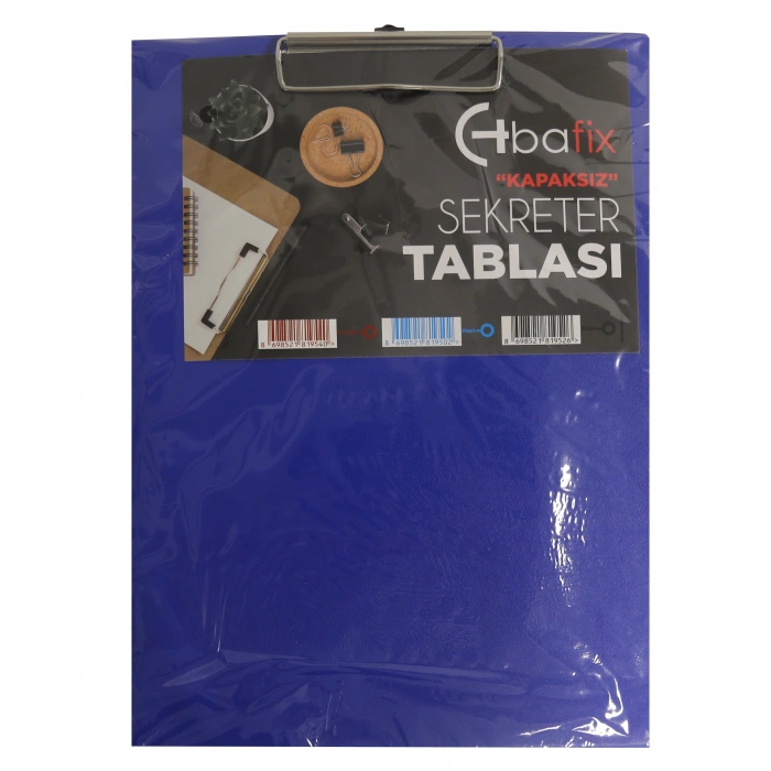 Bafix Kapaksız Sekreterlik Plastik A4 Mavi