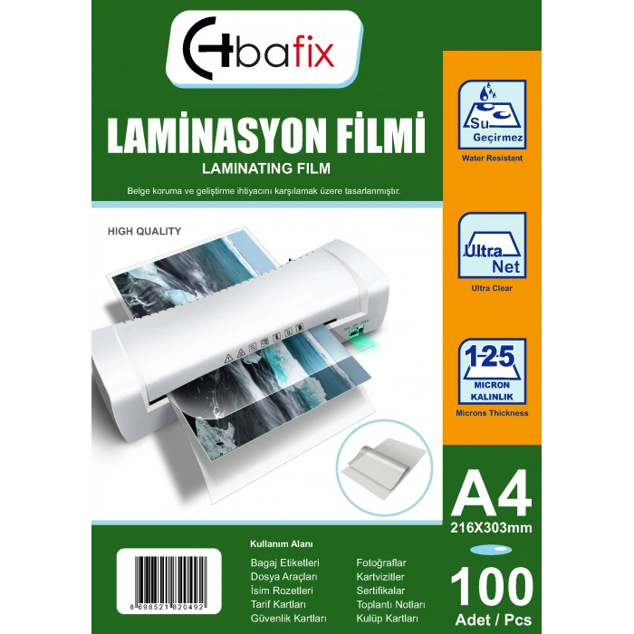 Bafix Laminasyon Filmi A4 125 Mıc 216-303