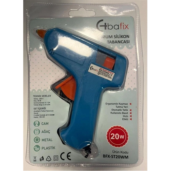 Bafix Mum Silikon Tabancası Mavi 20w