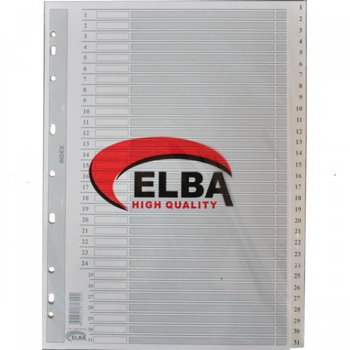 Bafix Seperatör 1-31 Rakamlı Karton A4