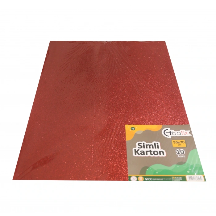 Bafix Simli Karton 50x70 Kırmızı
