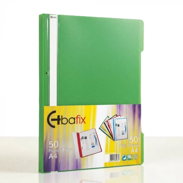 Bafix Telli Dosya Plastik Xl Açık Yeşil A4