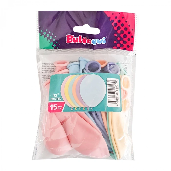 Balonevi Balon 12 Makaron Pembe 15 Li