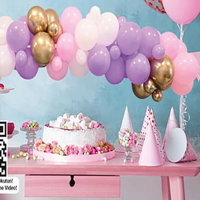 Balonevi Kız Asorti Balon Dekorasyon Seti 70 Li