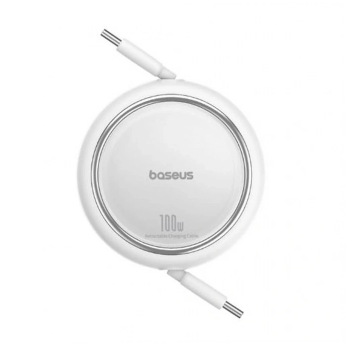 Baseus Free2 Draw Mini Beyaz P10364500211-00 1mt 100w Pd Makaralı Type-c To Type-c