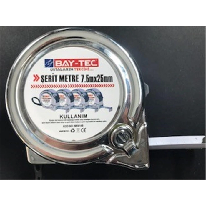 Bay-tec Mk4148 7.5mt 25mm Krom Şerit Metre