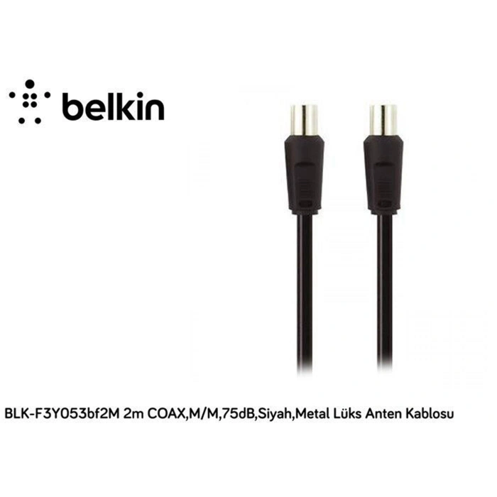 Belkin Blk-f3y053bf2m 2mt Coax,m-m75db,siyah,metal Kablo