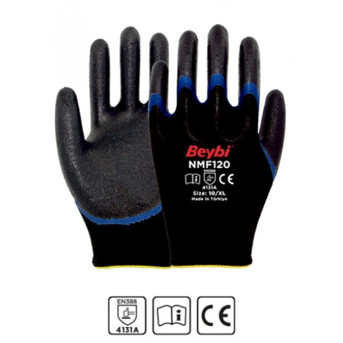 Beybi CNMF600D 9 Beden 12li Kesilmeye Dayanıklı Mikro Köpük 3-4 Nitril Kaplı Eldiven
