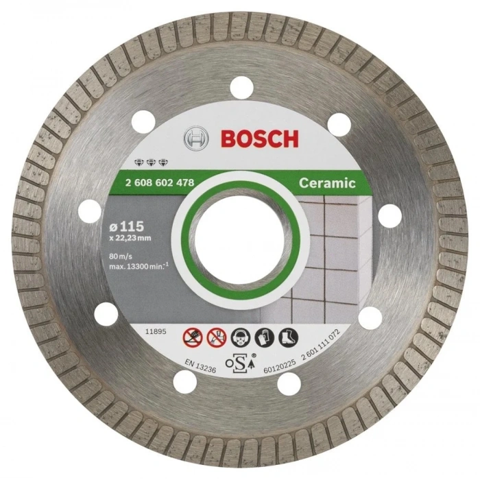 Bosch Best Serisi Seramik İçin Extra Temiz Kesim Turbo Segman  Elmas Kesme Diski 115 Mm