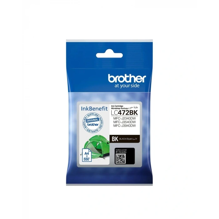Brother Lc472bk Black Siyah 550 Sayfa Kartuş Mfc-j2340-j3540-j3940